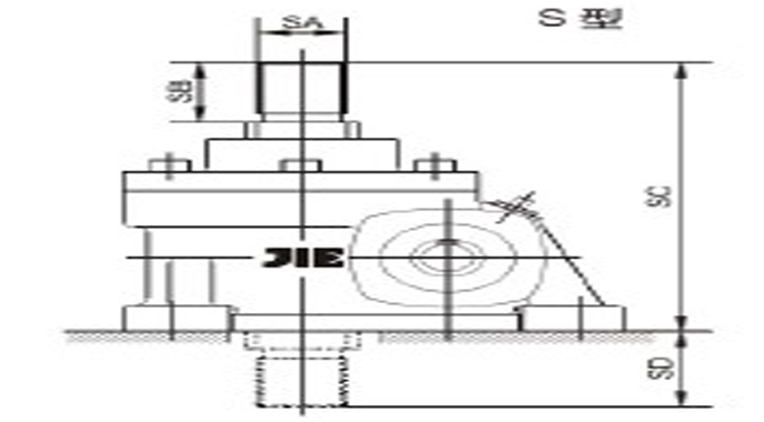 蝸輪絲桿減速機JRSS-S系列詳細圖紙